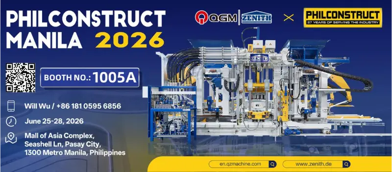 Quangong Machinery Co., Ltd. wkrótce będzie wystawiać się na Filipinach na Wystawie Budowlanej, aby odkryć nowe możliwości na rynku materiałów budowlanych w Azji Południowo-Wschodniej.